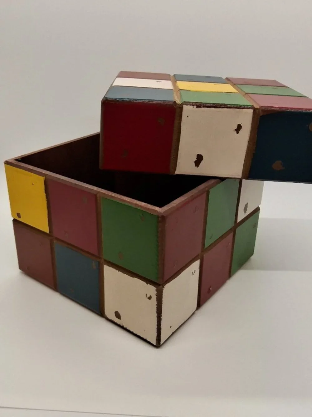 Wooden Rubik's Cube Storage/Display Shelf Box Container